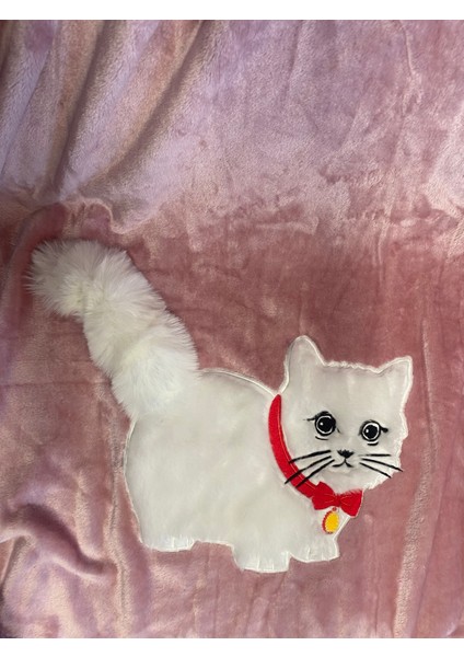 3 Boyutlu Kedi Nakışlı Welsoft Tv Battaniyesi 140X180CM fiyatları