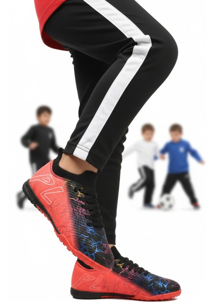 Siyah Fuşya Bilekten Çoraplı Erkek Çocuk Halı Saha Ayakkabısı FH-252-153 F