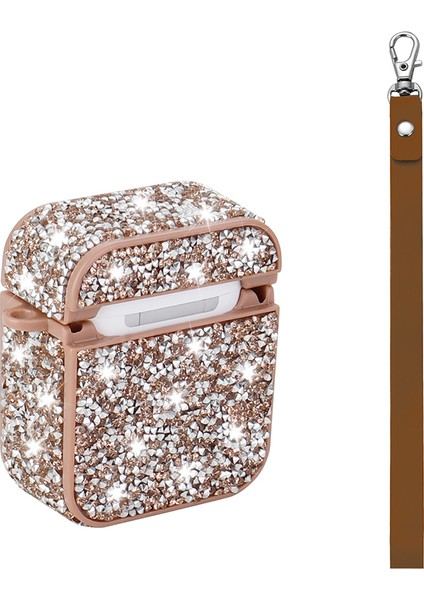 Airpods Uyumlu Kulaklık Kılıfı Bilek Askı Aparatlı Simli Airbag 45 Gold fiyatları