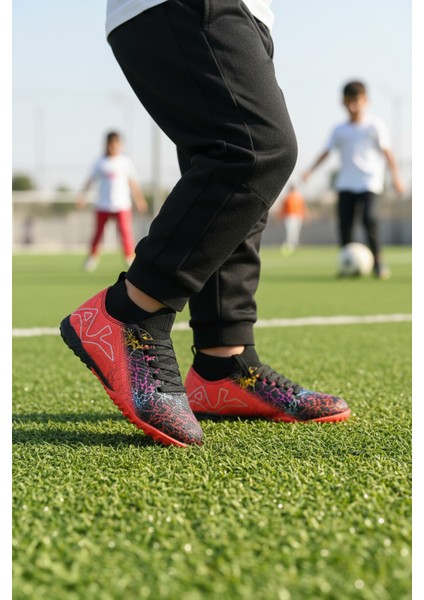 Siyah Fuşya Bilekten Çoraplı Erkek Çocuk Halı Saha Ayakkabısı FH-252-153 F modelleri