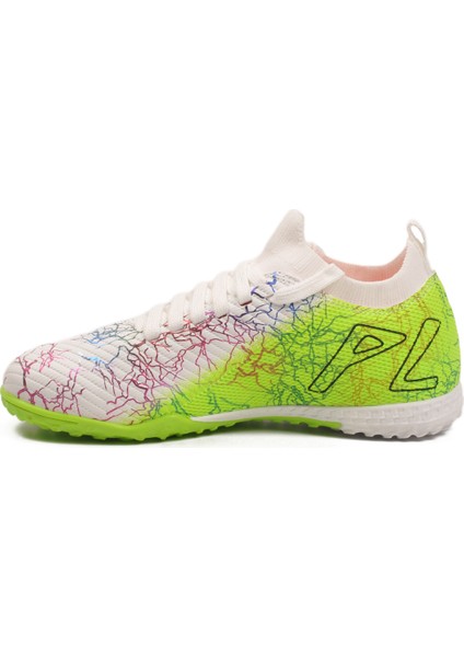 Beyaz Yeşil Bilekten Çoraplı Erkek Çocuk Halı Saha Ayakkabısı FH-252-153 F fırsatları