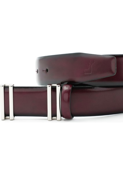 Nappa Hakiki Deri 3,50 cm Pimli Toka Klasik Erkek Kemer - KMR101