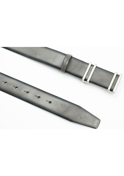 Nappa Hakiki Deri 3,50 cm Pimli Toka Klasik Erkek Kemer - KMR101