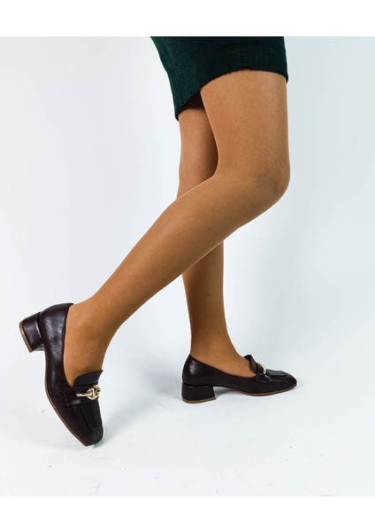 Kahve Renk Kalın Topuklu Tokalı Kadın Topuklu Ayakkabı fiyatları