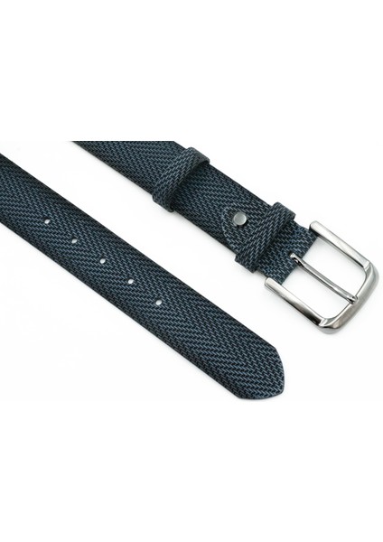 Nappa Hakiki Baskı Deri 4,00 cm Spor Erkek Kemer - Tuna KMR121