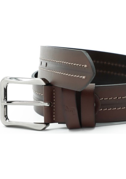 Nappa Hakiki Deri 4,00 cm Spor Erkek Kemer - KMR253 modelleri