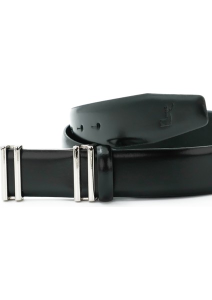 Nappa Hakiki Deri 3,50 cm Pimli Toka Klasik Erkek Kemer - KMR101