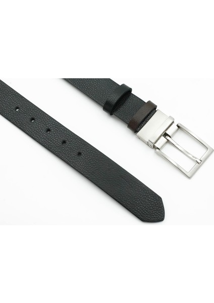 Nappa Hakiki Floter Deri Siyah-Kahverengi Çift Taraflı Klasik Erkek Kemer - Tuna KMR201 fiyatları