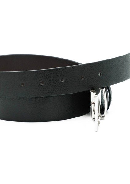 Nappa Hakiki Floter Deri Siyah-Kahverengi Çift Taraflı Klasik Erkek Kemer - Tuna KMR201 fırsatları