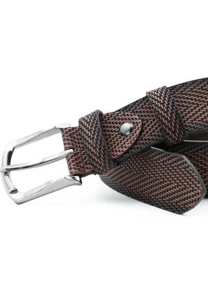 Nappa Hakiki Baskı Deri 4,00 cm Spor Erkek Kemer - Tuna KMR121 fırsatları