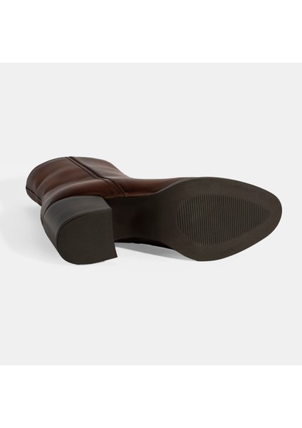 Kadın Taba Kalın Topuklu Deri Bot fırsatları