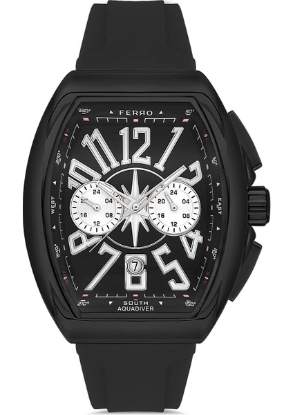 Siyah Silikon Kordon Erkek Kol Saati LFM11444D-G