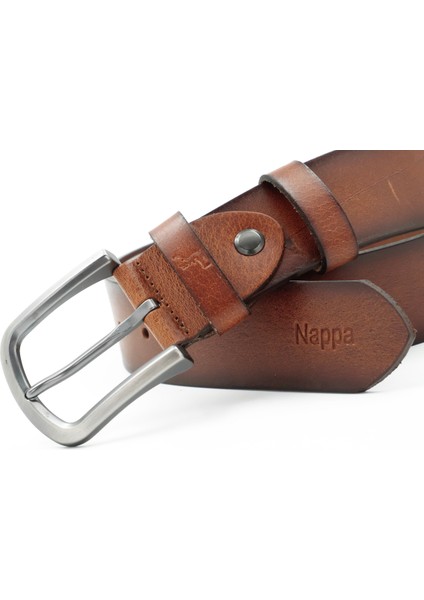 Nappa Hakiki Deri 4,00 cm Spor Erkek Kemer - KMR252 fırsatları