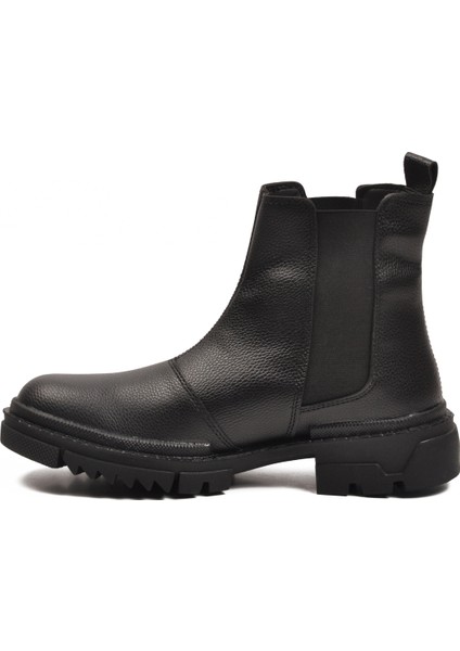 Siyah Içi Polarlı Kaymaz Soğuğa Dirençli Erkek Chelsea Bot 748 M fırsatları