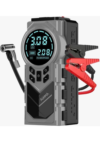 A7722 Akü Takviyeli Şarjlı Hava Pompası | Dijital Göstergeli