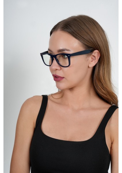 Lacivert Wayfarer Unisex Polo Exchange Mavi Işık Koruyucu Gözlük