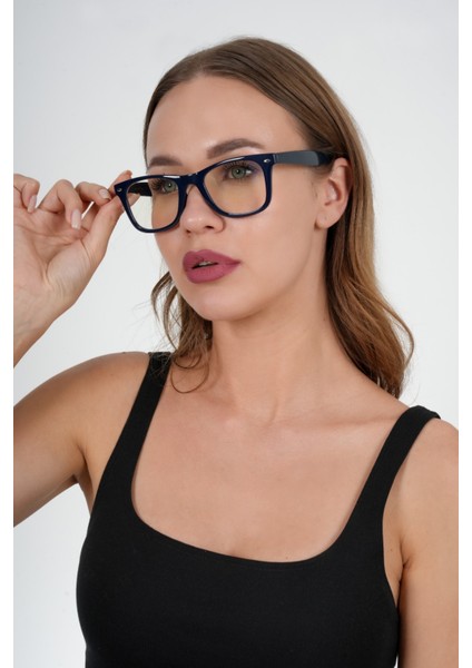 Lacivert Wayfarer Unisex Polo Exchange Mavi Işık Koruyucu Gözlük