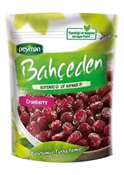 Bahçeden Kuru Cranberry 150G Organik Sertifikalı Kırmızı Meyve Atıştırmalığı fiyatları