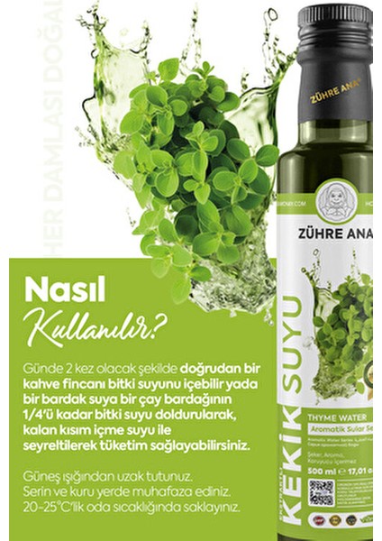 Kekik Suyu 500 ml Doğal Kekik Ekstraktı ile Zenginleştirilmiş Sağlıklı İçecek modelleri