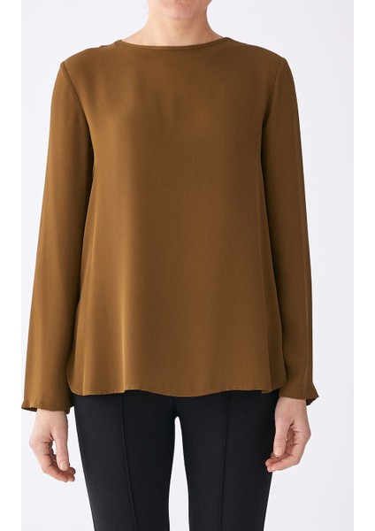 Sırt Dekolteli Bluz Olive K1913068_027