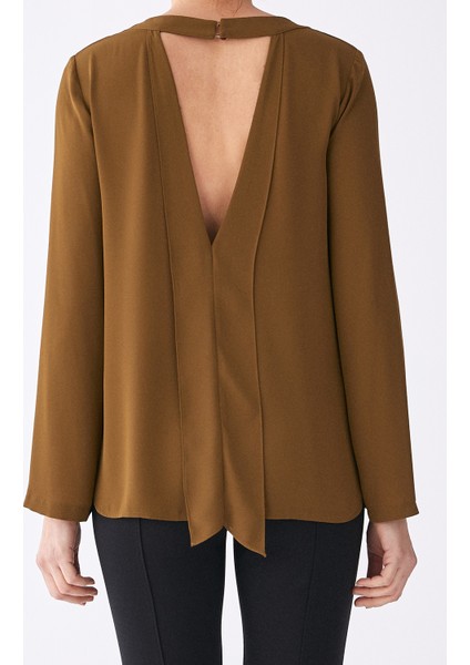 Sırt Dekolteli Bluz Olive K1913068_027 modelleri