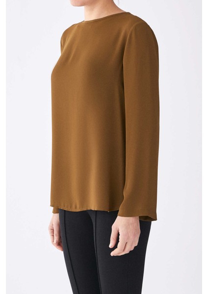 Sırt Dekolteli Bluz Olive K1913068_027