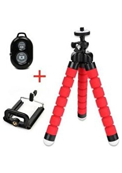 Ahtapot Mini Tripod Kamera Standı Kırmızı Renkli Ayarlanabilir Yükseklik Özelliği fiyatları