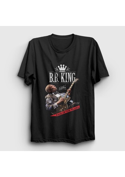 Unisex Siyah King Of The Blues B B King T-Shirt