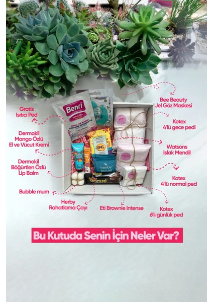 Özel Gün Hediye Kutusu | Hijyenik Ped, Kişisel Bakım, Atıştırmalık, Bubble Mum fırsatları