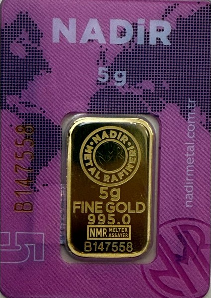 Nadir Gold 5 Gram veya İAr 24 Ayar Saf Altın - Yatırım ve Takı İçin Değerli Metal fırsatları