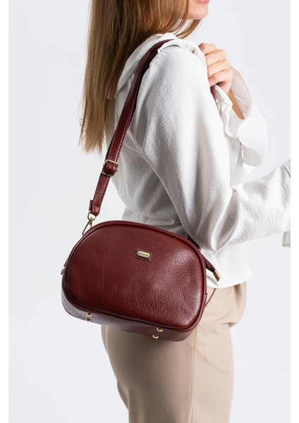 Kadın Suni Deri 4 Bölmeli Ayarlanabilir Çapraz Askılı Çapraz ve Omuz Çanta