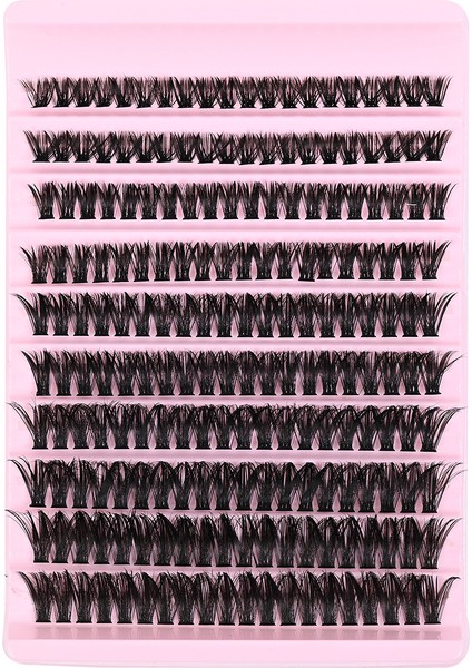 Avrupa-Amerika Tipi, Bölümlü, Tek Demetli, Yoğun 60D Kıvrımlı Termoplastik Yapay Kirpik (Yurt Dışından)