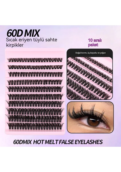 Avrupa-Amerika Tipi, Bölümlü, Tek Demetli, Yoğun 60D Kıvrımlı Termoplastik Yapay Kirpik (Yurt Dışından) fiyatları
