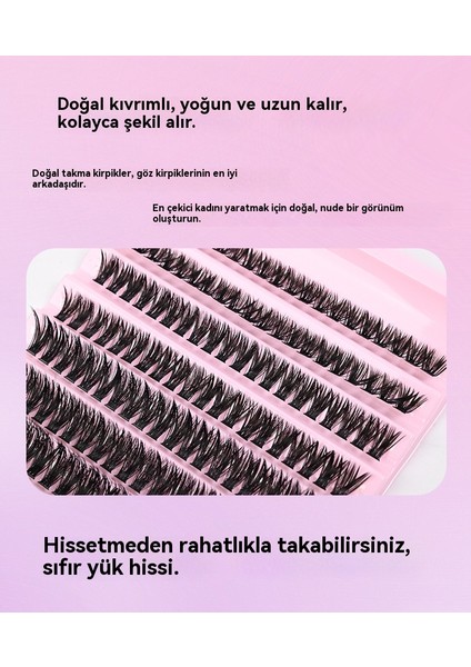 Avrupa-Amerika Tipi, Bölümlü, Tek Demetli, Yoğun 60D Kıvrımlı Termoplastik Yapay Kirpik (Yurt Dışından) modelleri