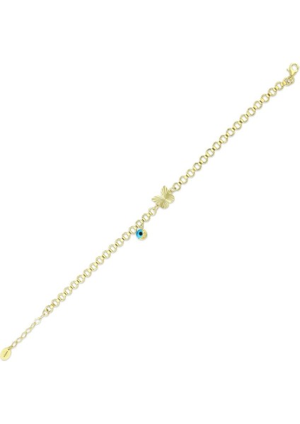 Kelebek Figürlü Tasarım Bileklik - 14K