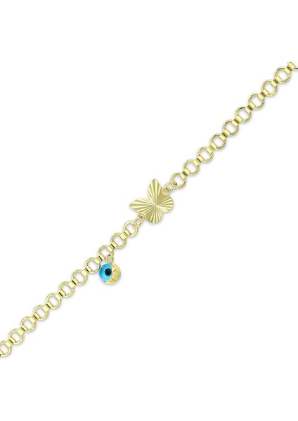 Kelebek Figürlü Tasarım Bileklik - 14K fiyatları