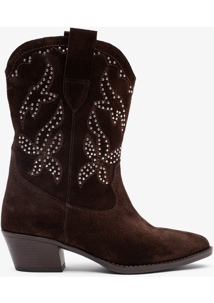 Aria Kahverengi Süet Deri Kadın Bot