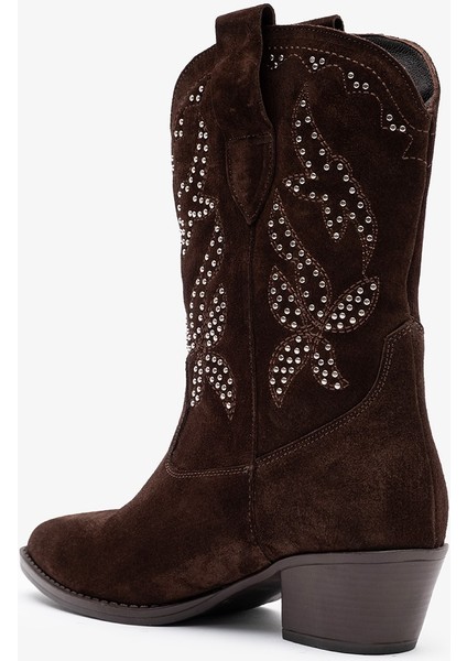 Aria Kahverengi Süet Deri Kadın Bot modelleri