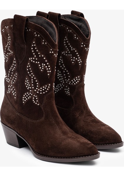 Aria Kahverengi Süet Deri Kadın Bot fırsatları