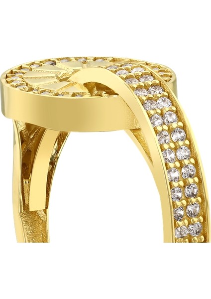 Altın Tasarım Yüzük - 14K fırsatları