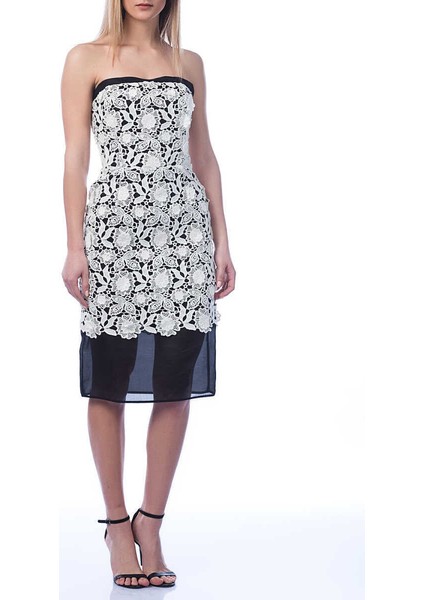 Dantelli Straplez Elbise Orginal Y1311103_050 indirimleri