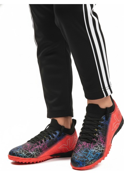 Siyah Fuşya Bilekten Lastikli Unisex Halı Saha Ayakkabısı GH-252-153 G