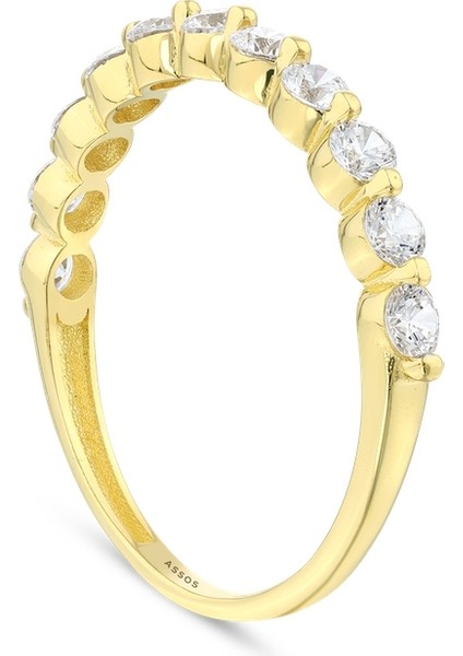 Taşlı Tasarım Altın Yüzük - 14K fiyatları