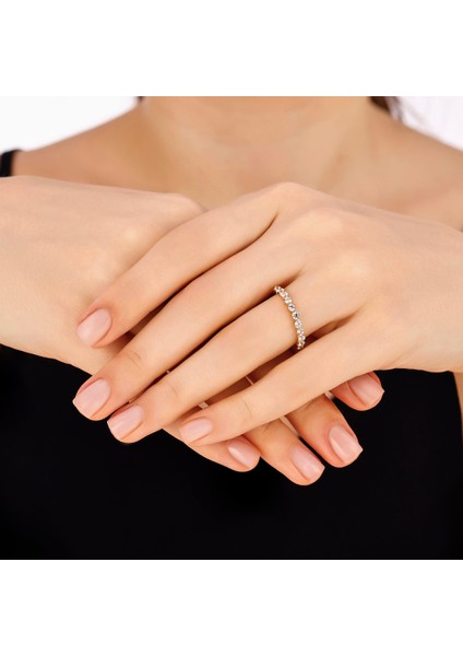 Taşlı Tasarım Altın Yüzük - 14K modelleri