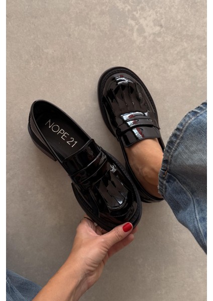 Eros Siyah Hakiki Deri Loafer indirimleri