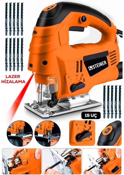 Alman 4600 W Lazerli Sjs Metal Şanzuman 6 Kademe Devirli Pandül Ayarlı Dekupaj Testere Makin fiyatları