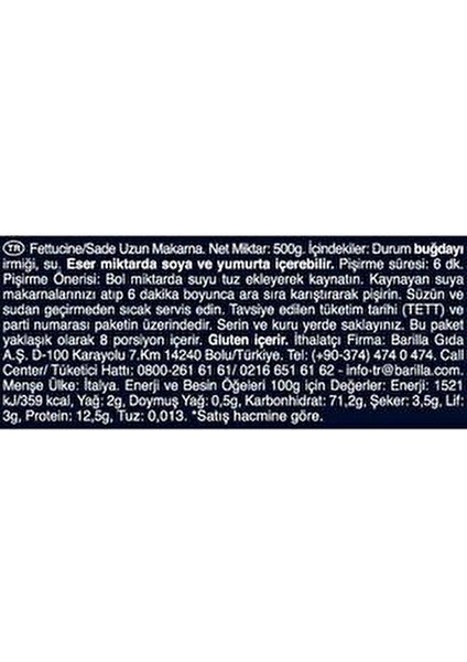 Fettucine Makarna 500 Gr İtalya'dan Sade Lezzet ve Kolay Hazırlama indirimleri