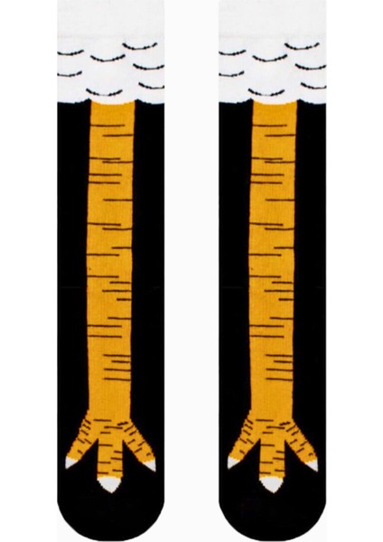 Tavuk Bacağı Desenli Soket Çorap