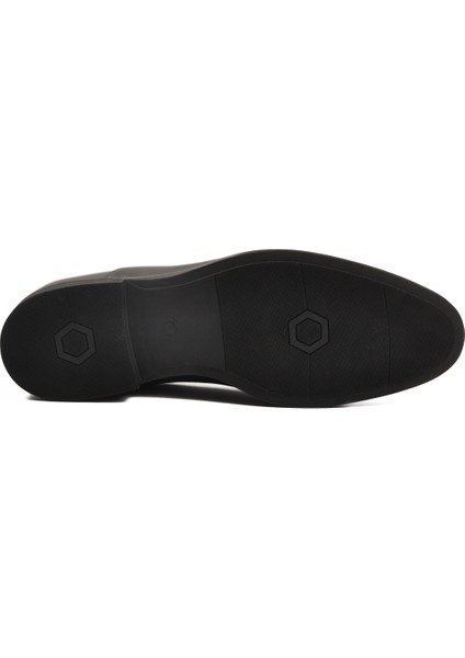 Siyah Rugan Hakiki Deri Büyük Numara Erkek Klasik Ayakkabı 7102-2 M indirimleri