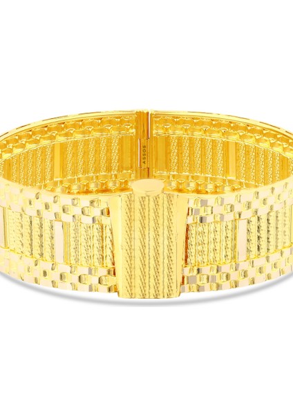 Tasarım Altın Kelepçe Bilezik - 14K fırsatları